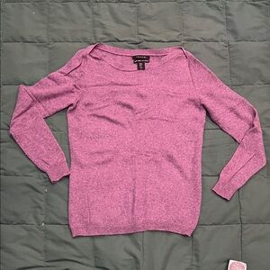 Tahari Women's Lavender Off-the-Shoulder Sweater